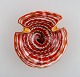 Murano bowl in polychrome mouth blown art glass. Spiral decoration. Italian design, ...