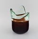 Large Murano 
vase in 
mouth-blown art 
glass with wavy 
edge. Italian 
design, 1960s.
Measures: ...