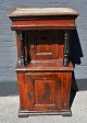 Danish baroque 
cabinet, 
18th/19th 
century. 
Brown-painted 
pine wood. 
Originally 
red/blue 
painted. ...