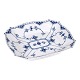 Royal Copenhagen blue fluted full lace bread basket. 1. grade. #420. H: 4cm. L: 
26cm. W: 22cm