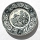 English 
earthenware, 
Woods woodland, 
Black, Cake 
plate, 17cm in 
diameter *Nice 
condition*