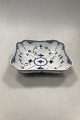 Royal Copenhagen Blue Fluted Half Lace Square Bowl No 708