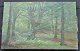 Gyde Petersen, Hans (1862 - 1943) Denmark: Forest scene. Oil on canvas. Signed GP. 25 x 39 ...