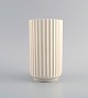 Early Lyngby porcelain vase with fluted body. Dated 1936-1940.Measures: 15.3 x 8.5 cm.In ...