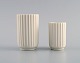 A pair of early Lyngby porcelain vases with fluted bodies. Dated 1936-1940.Measures: 8.2 x 5 ...