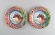 Gien, France. 
Two Savane 
porcelain 
plates with 
hand-painted 
zebras. Late 
20th ...