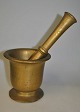 Large brass 
mortar with 
foot and 
pestle, 18th 
century, 
Pillemark, 
Samsø, Denmark. 
Height.: 13.5 
...