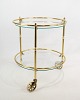 Rolling table / 
bar table in 
brass with 
glass plates in 
super fine 
quality from 
around the ...