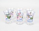 Set of 6 port 
wine glasses 
with 
hand-painted 
floral 
decoration from 
around the 
1930s. Sold ...