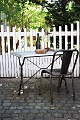 Old French 
bistro / café 
table with 
black cast iron 
base and top 
plate made of 
old zinc coated 
...