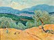 Simonsen, Axel 
(1884 - 1962) 
Denmark: Scene 
from Italy with 
shepherd in the 
field. Oil on 
...