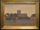 Danish artist (19th century): Koldinghus ruin. Oil on canvas. Unsigned. Designated: Koldinghus ...