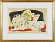 Asger Jorn 
lithography
No 3/75, 
signed.
Passepartout 
with handgolden 
frame. 
Dimensions: 95 
x ...