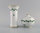 Two Herend vases in hand-painted porcelain. Mid 20th century.Largest measures: 17 x 9.7 ...