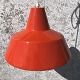 Louis Poulsen 
work pendant in 
orange enamel. 
35 cm in 
diameter. Has a 
large enamel 
chip and ...