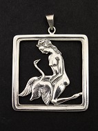 Art deco silver pendant