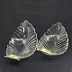 Length/Height 
25 cm.
Width 18 cm.
A pair of 
unusually large 
leaves in 
crystal glass 
intended ...