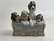 Large dog figurine with 4 puppies from the Spanish porcelain factory Lladro - probably by Juan ...