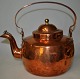 Antique water kettle in copper, stamped. D. Rolin, Viborg, 19th century Denmark. With handle, ...