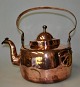 Danish copper kettle, 19th century. With handle, spout and lid with brass knob. Indistinct ...