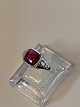 Ring with red stone in 14 carat white goldStamped 585Size 68Nice and well maintained ...