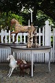 Swedish 19th 
century console 
table in gray 
painted wood 
with a black 
top and a 
really nice ...