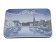 Bing & Grondahl 
large square 
dish decorated 
with Aarhus 
Harbour.
The factory 
mark tells, 
that ...