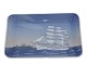 Bing & Grondahl 
large square 
dish decorated 
with The 
Schoolship 
Denmark.
The factory 
mark ...