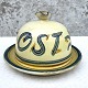 Danish ceramics, Cheese bell with plate, 19cm in diameter, 12.5cm high *With traces of use and ...