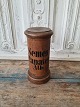 Old pharmacy 
jar in wood 
Height 20 cm. 
Diameter 9.5 
cm.
