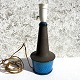 Kähler ceramics, Lamp with blue glaze, 24cm high (Incl. Socket) approx. 13cm in diameter ...