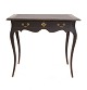 Black Rococo writing table with inset leather topSweden circa 1760H: 74cm. Top: 85x60cm