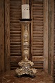 Old French 
wooden 
candlestick 
with fine 
carvings, 
remnants of old 
silver coating 
and has a very 
...