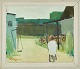 Albert Gammelgaard (1897-1963)Oil Painting, Expressionism Mounted I golden wooden frame, ...