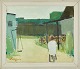 Albert 
Gammelgaard 
(1897-1963)
Oil Painting, 
Expressionism 
Mounted I 
golden wooden 
frame, ...