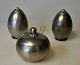 Salt/pepper - 
mustard set in 
pewter, Just 
Andersen, 20th 
century 
Copenhagen, 
Denmark. Art 
deco. ...