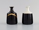 Two Arabia vases in glazed stoneware. Finnish design, 1960s/70s.Measures: 10.5 x 6.5 cm.In ...