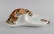 Rare art nouveau Stadt Meissen porcelain figure / bowl. Tiger and snake. Early 20th ...