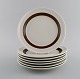 Olle Alberius for Rörstrand. Seven Forma lunch plates in glazed stoneware. Dated ...