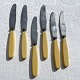 Butter knives, Raadvad, With handle in bright plastic, 22.5 cm long, 6 pcs *Nice condition*