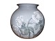 Bing & Grondahl large round vase decorated with white roses.&#8232;This product is only at ...