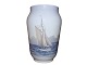Royal Copenhagen vase with sailboat, that is decorated all the way around.&#8232;This ...