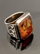 830 silver ring size 55 with amber 2 x 1.6 cm. Item No. 512124