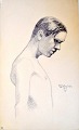 Skånstrøm, 
Robert E. (1888 
- 1966) 
Denmark: A 
model. Drawing. 
Signed 1913.25 
x 15.5 cm.
Unframed.