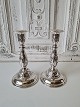 Pair of 
beautiful 
silver 
candlesticks 
with Rococo 
decoration 
Stamped the 
three towers 
Height ...