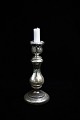 19th century 
candlestick in 
pauper's silver 
/ Mercury Glass 
with fine old 
patina. Height: 
24cm.