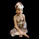 Dahl Jensen; Porcelain figurine "A girl from Bali".Model #1136, h. 21 cm.First. Stamped ...