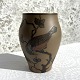 Bornholm ceramics, Hjorth, Vase with bird, 14cm high, approx. 10cm in diameter *Nice condition*