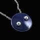 Royal 
Copenhagen / A. 
Michelsen. 
Porcelain and 
Sterling Silver 
Pendant - blue.
Designed and 
...