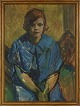 Albert Gammelgaard (1897-1963)Oil painting, Unsigned Style, Expressionism Mounted in gold ...